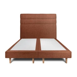 Sommeil De Plomb Lit avec tête de lit lignes bouclette et sommier tapissier - Lit en bois massif Best