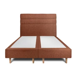 Sommeil De Plomb Lit avec tête de lit lignes bouclette et sommier tapissier - Lit en bois massif