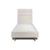 Sommeil De Plomb Lit avec tête de lit lignes bouclette et sommier tapissier - Lit en bois massif