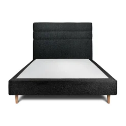 Sommeil De Plomb Lit avec tête de lit lignes bouclette et sommier tapissier - Lit en bois massif Hot