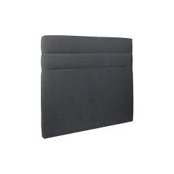 Sommeil De Plomb Lit avec tête de lit lignes velours et sommier tapissier - Lit en bois massif Outlet