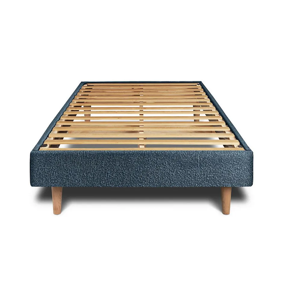Sommeil De Plomb Lit avec tête de lit lignes bouclette et sommier kit - Lit en bois massif Clearance