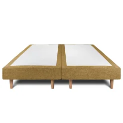 Sommeil De Plomb Lit avec tête de lit tapissier tissu et sommier tapissier - Lit en bois massif