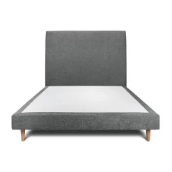 Sommeil De Plomb Lit avec tête de lit tapissier tissu et sommier tapissier - Lit en bois massif Best