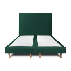 Sommeil De Plomb Lit avec tête de lit tapissier velours et sommier tapissier - Lit en bois massif Clearance