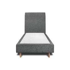 Sommeil De Plomb Lit avec tête de lit tapissier tissu et sommier tapissier - Lit en bois massif Discount