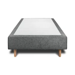 Sommeil De Plomb Lit avec tête de lit tapissier tissu et sommier tapissier - Lit en bois massif Discount