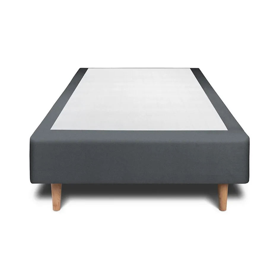 Sommeil De Plomb Lit avec tête de lit tapissier velours et sommier tapissier - Lit en bois massif Clearance