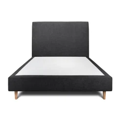 Sommeil De Plomb Lit avec tête de lit tapissier tissu et sommier tapissier - Lit en bois massif