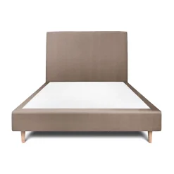 Sommeil De Plomb Lit avec tête de lit tapissier velours et sommier tapissier - Lit en bois massif Hot