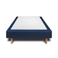 Sommeil De Plomb Lit avec tête de lit tapissier velours et sommier tapissier - Lit en bois massif Clearance