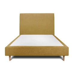 Sommeil De Plomb Lit avec tête de lit tapissier tissu et sommier tapissier - Lit en bois massif Clearance