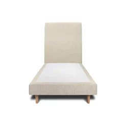 Sommeil De Plomb Lit avec tête de lit tapissier tissu et sommier tapissier - Lit en bois massif Clearance
