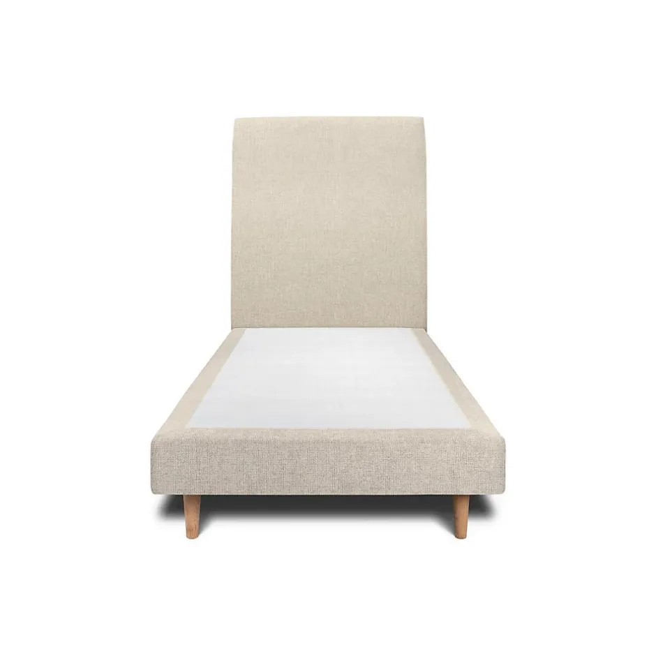 Sommeil De Plomb Lit avec tête de lit tapissier tissu et sommier tapissier - Lit en bois massif Clearance