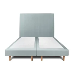 Sommeil De Plomb Lit avec tête de lit tapissier velours et sommier tapissier - Lit en bois massif