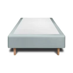 Sommeil De Plomb Lit avec tête de lit tapissier velours et sommier tapissier - Lit en bois massif