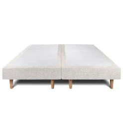 Sommeil De Plomb Lit avec tête de lit tapissier tissu et sommier tapissier - Lit en bois massif Best