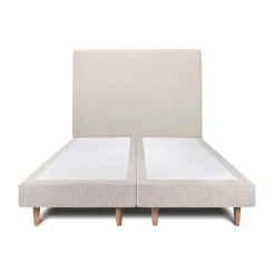 Sommeil De Plomb Lit avec tête de lit tapissier tissu et sommier tapissier - Lit en bois massif Best
