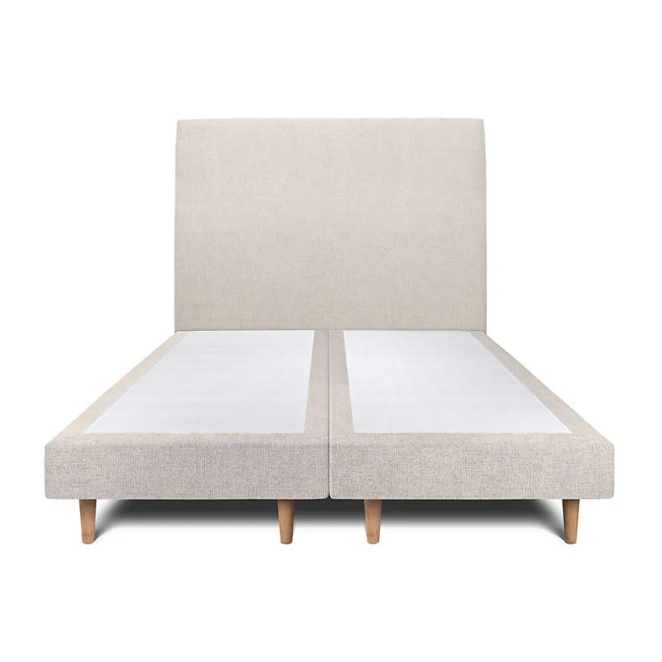 Sommeil De Plomb Lit avec tête de lit tapissier tissu et sommier tapissier - Lit en bois massif Best