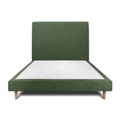 Sommeil De Plomb Lit avec tête de lit tapissier tissu et sommier tapissier - Lit en bois massif Clearance
