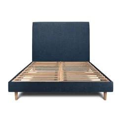 Sommeil De Plomb Lit avec tête de lit tapissier tissu et sommier kit - Lit en bois massif