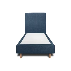 Sommeil De Plomb Lit avec tête de lit tapissier tissu et sommier tapissier - Lit en bois massif