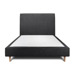 Sommeil De Plomb Lit avec tête de lit tapissier tissu et sommier tapissier - Lit en bois massif