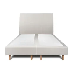 Sommeil De Plomb Lit avec tête de lit tapissier velours et sommier tapissier - Lit en bois massif