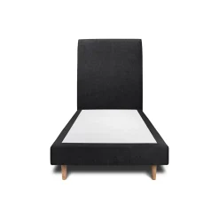 Sommeil De Plomb Lit avec tête de lit tapissier tissu et sommier tapissier - Lit en bois massif Discount