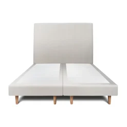 Sommeil De Plomb Lit avec tête de lit tapissier velours et sommier tapissier - Lit en bois massif Sale