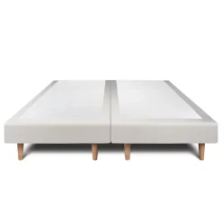 Sommeil De Plomb Lit avec tête de lit tapissier velours et sommier tapissier - Lit en bois massif Sale