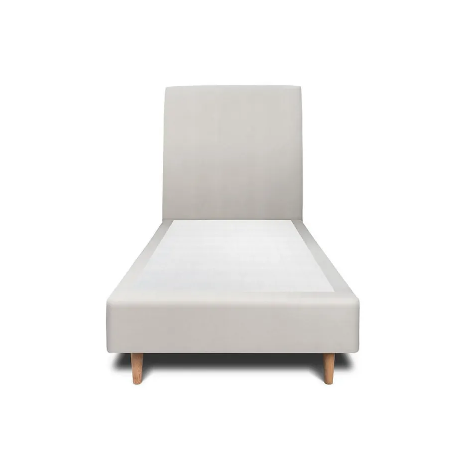 Sommeil De Plomb Lit avec tête de lit tapissier velours et sommier tapissier - Lit en bois massif