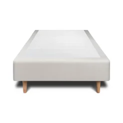 Sommeil De Plomb Lit avec tête de lit tapissier velours et sommier tapissier - Lit en bois massif