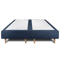 Sommeil De Plomb Lit avec tête de lit tapissier tissu et sommier tapissier - Lit en bois massif Discount