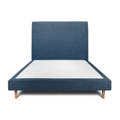 Sommeil De Plomb Lit avec tête de lit tapissier tissu et sommier tapissier - Lit en bois massif Clearance
