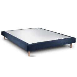 Sommeil De Plomb Lit avec tête de lit tapissier tissu et sommier tapissier - Lit en bois massif Clearance
