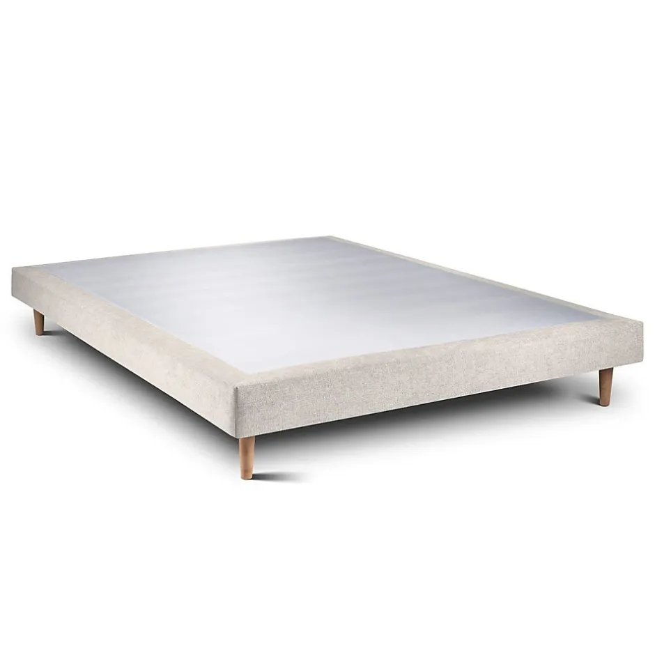 Sommeil De Plomb Lit avec tête de lit tapissier tissu et sommier tapissier - Lit en bois massif Best