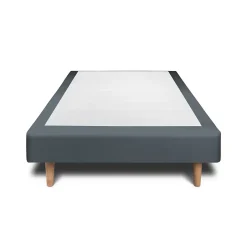 Sommeil De Plomb Lit avec tête de lit tapissier velours et sommier tapissier - Lit en bois massif Best