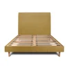 Sommeil De Plomb Lit avec tête de lit tapissier tissu et sommier kit - Lit en bois massif