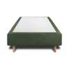 Sommeil De Plomb Lit avec tête de lit tapissier tissu et sommier tapissier - Lit en bois massif Sale