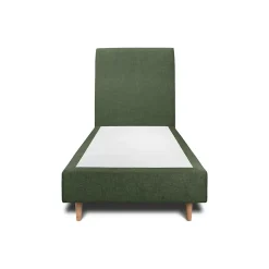 Sommeil De Plomb Lit avec tête de lit tapissier tissu et sommier tapissier - Lit en bois massif Sale