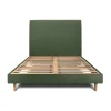 Sommeil De Plomb Lit avec tête de lit tapissier tissu et sommier kit - Lit en bois massif