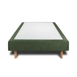 Sommeil De Plomb Lit avec tête de lit tapissier tissu et sommier tapissier - Lit en bois massif Clearance