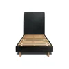 Sommeil De Plomb Lit avec tête de lit tapissier bouclette et sommier kit - Lit en bois massif