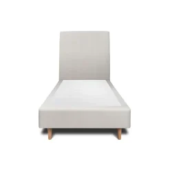 Sommeil De Plomb Lit avec tête de lit tapissier velours et sommier tapissier - Lit en bois massif