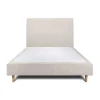 Sommeil De Plomb Lit avec tête de lit tapissier tissu et sommier tapissier - Lit en bois massif Outlet