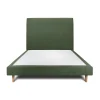 Sommeil De Plomb Lit avec tête de lit tapissier tissu et sommier tapissier - Lit en bois massif Outlet