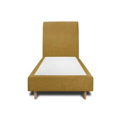 Sommeil De Plomb Lit avec tête de lit tapissier tissu et sommier tapissier - Lit en bois massif Sale