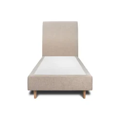 Sommeil De Plomb Lit avec tête de lit tapissier tissu et sommier tapissier - Lit en bois massif New