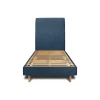 Sommeil De Plomb Lit avec tête de lit tapissier tissu et sommier kit - Lit en bois massif New